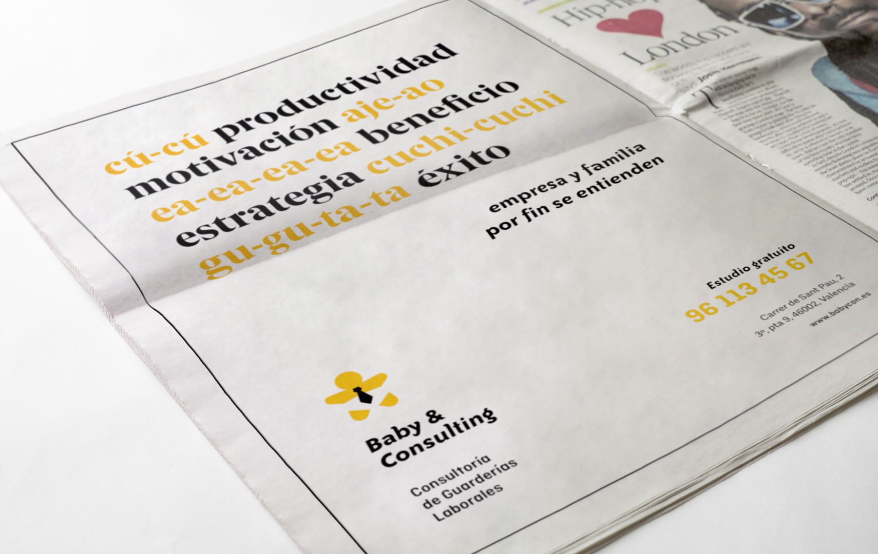 Diseño para publicidad en prensa y revistas a página completa