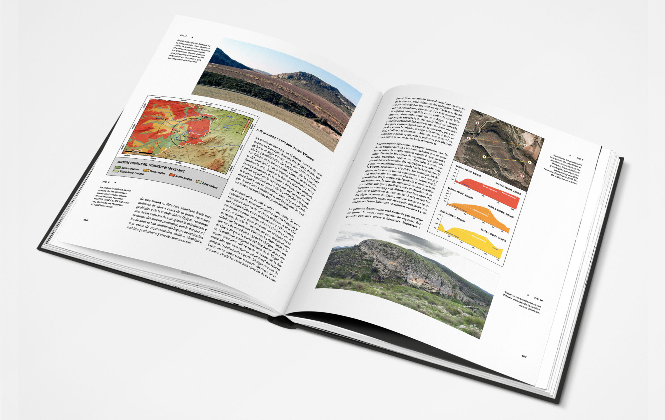Diseño sobre el layout del libro de historia y arqueología